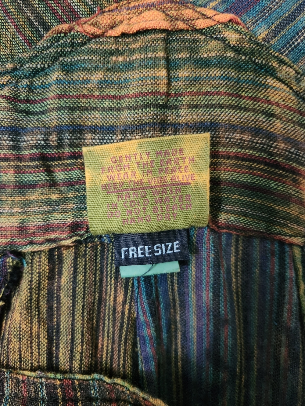 Gypsy Rose Cotton Tie-Dye Patchwork Overalls - Picture 9 of 10
